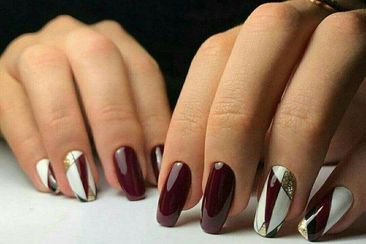 Бордовый маникюр - фото и идеи