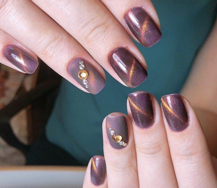 Маникюр «кошачий глаз» - фото и идеи