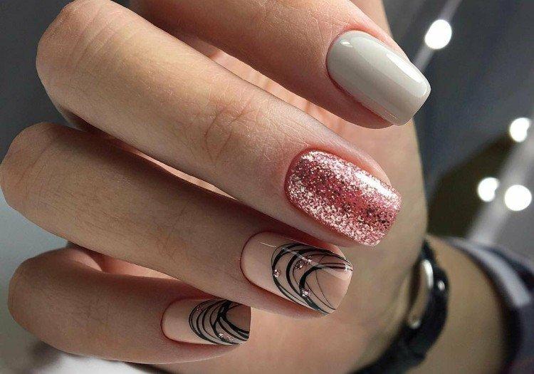 Маникюр с блестками - фото и идеи