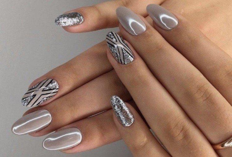 Маникюр с блестками - фото и идеи