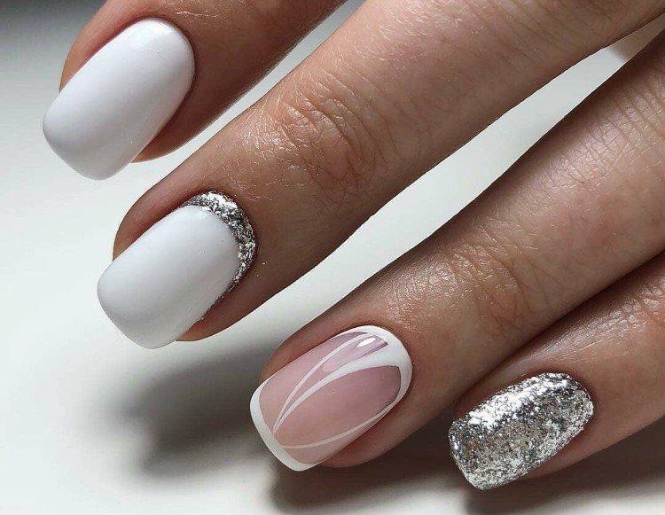 Маникюр с блестками - фото и идеи
