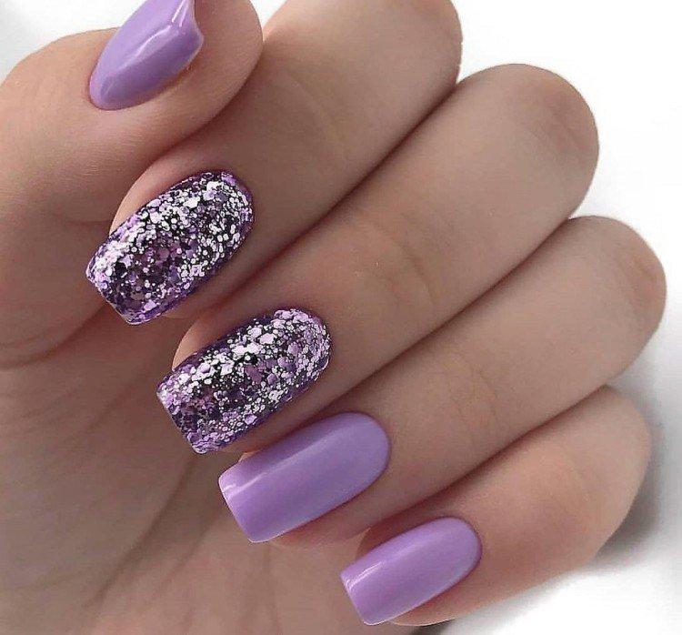 Маникюр с блестками - фото и идеи