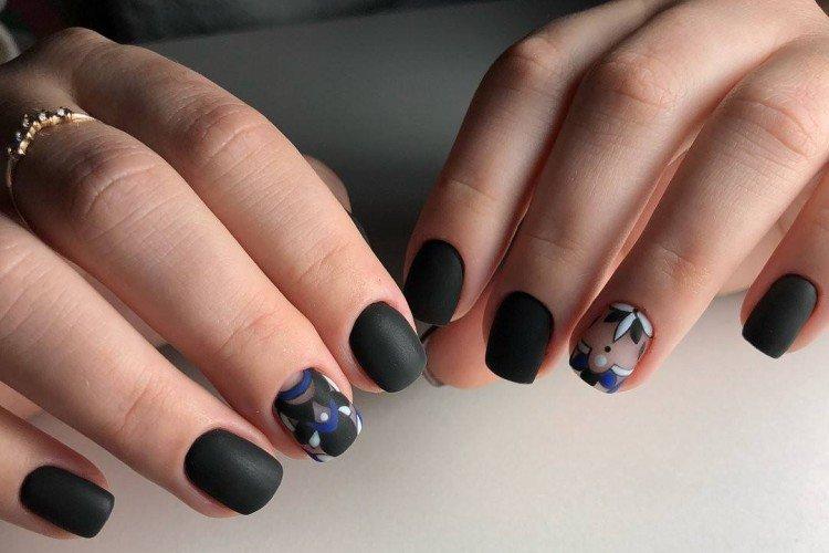 Темный маникюр - фото и идеи