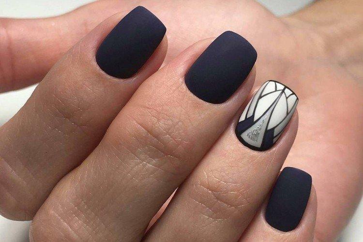Темный маникюр - фото и идеи