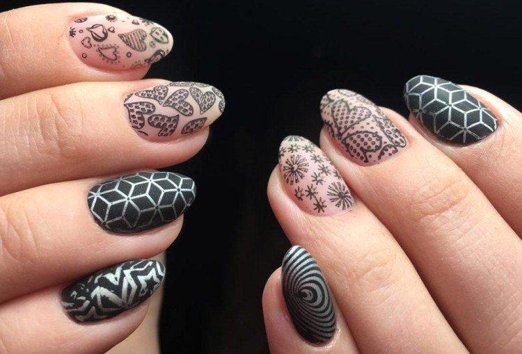 Темный маникюр - фото и идеи