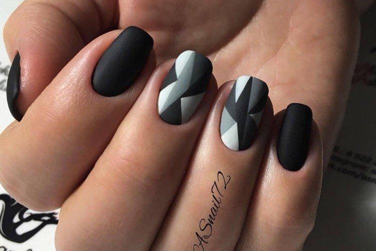Темный маникюр - фото и идеи