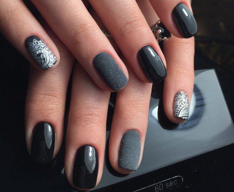 Темный маникюр - фото и идеи