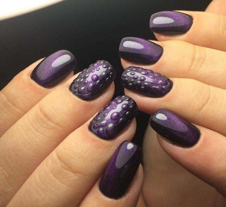 Темный маникюр - фото и идеи