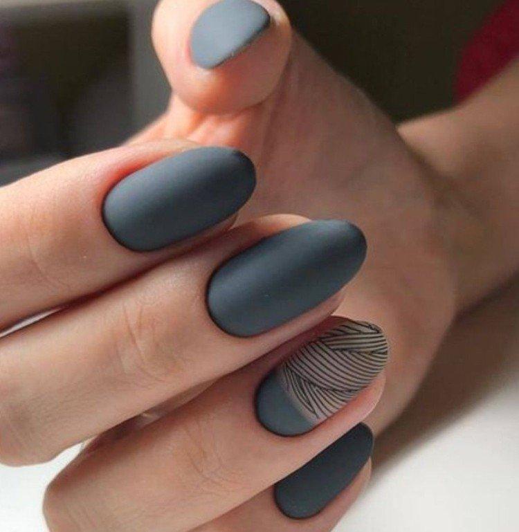 Темный маникюр - фото и идеи