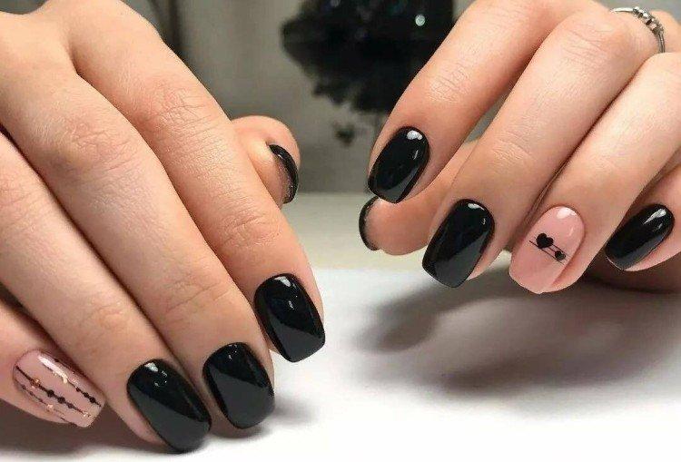 Черный маникюр 2021