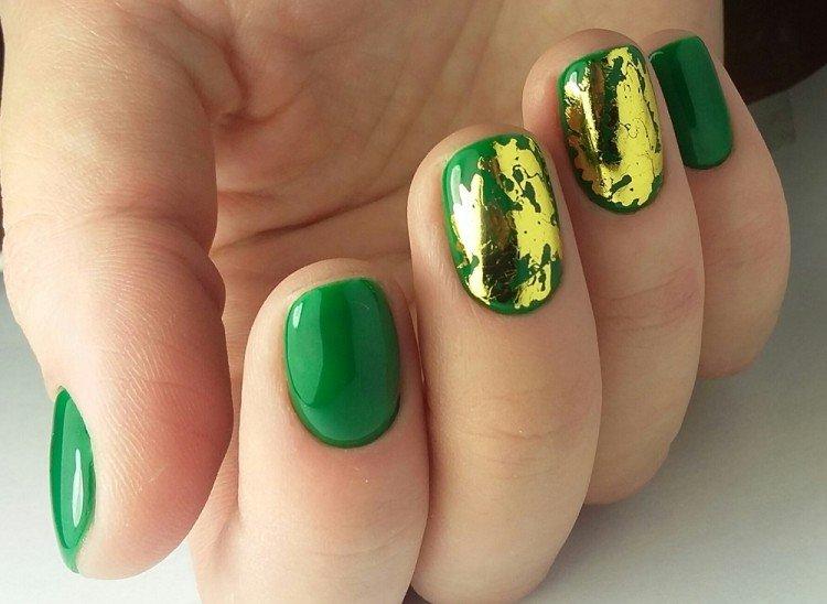 Маникюр с фольгой - фото и идеи