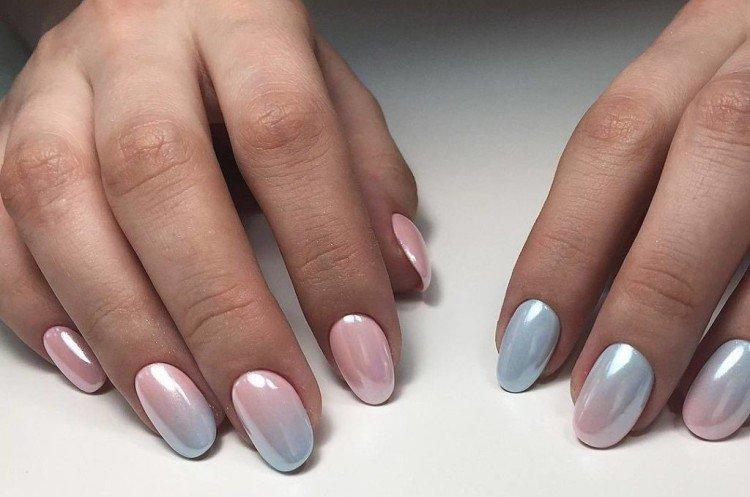 Маникюр гель-лаком с втиркой