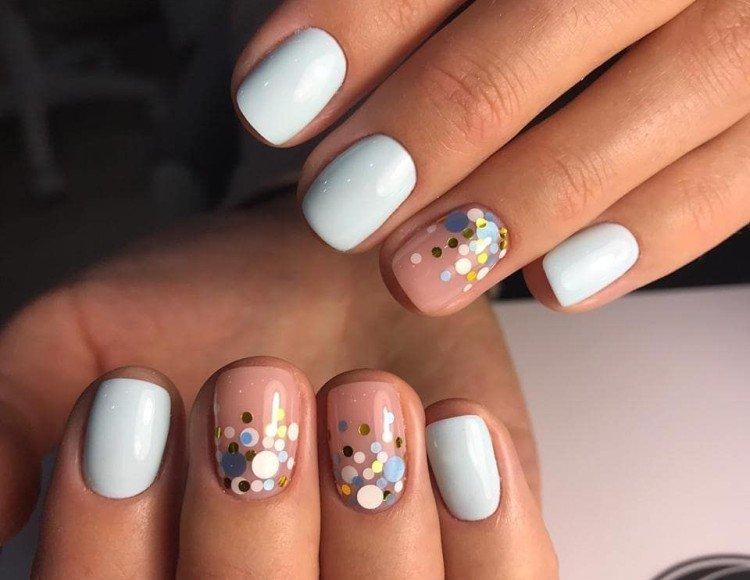 Маникюр гель-лаком с камифубиками