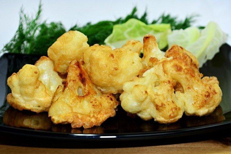 Цветная капуста в сырно-горчичном кляре