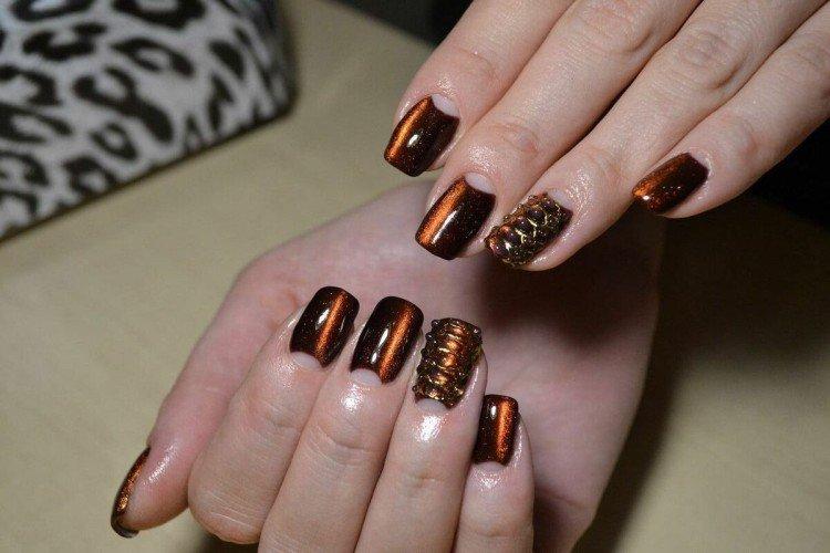 Маникюр «кошачий глаз»