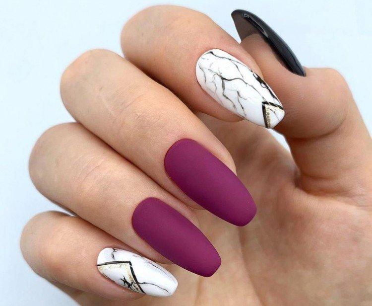 Весенний маникюр на длинные ногти