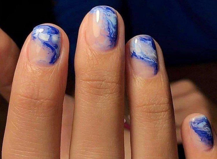 Весенний маникюр на короткие ногти