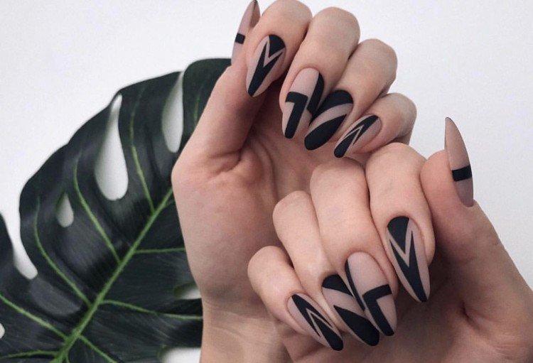 Матовый маникюр на длинные ногти