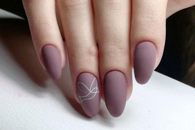Матовый маникюр на овальные ногти