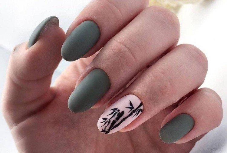 Маникюр на длинные овальные ногти