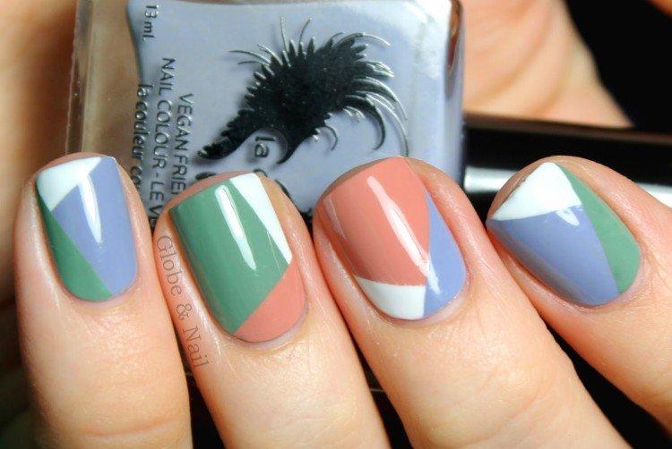 Маникюр колор-блок