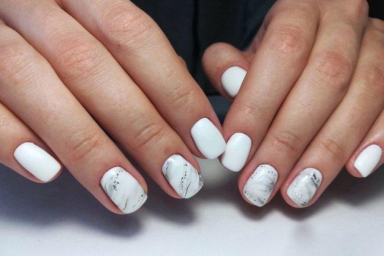 Мраморный маникюр