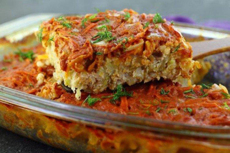 Ленивые голубцы слоями