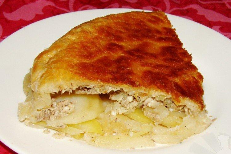 Рыбный пирог с картошкой