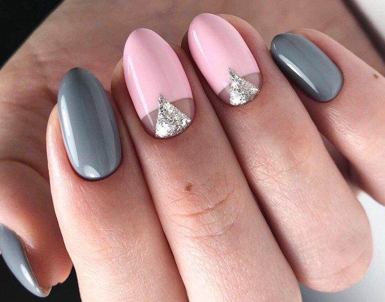 Серый маникюр 2021