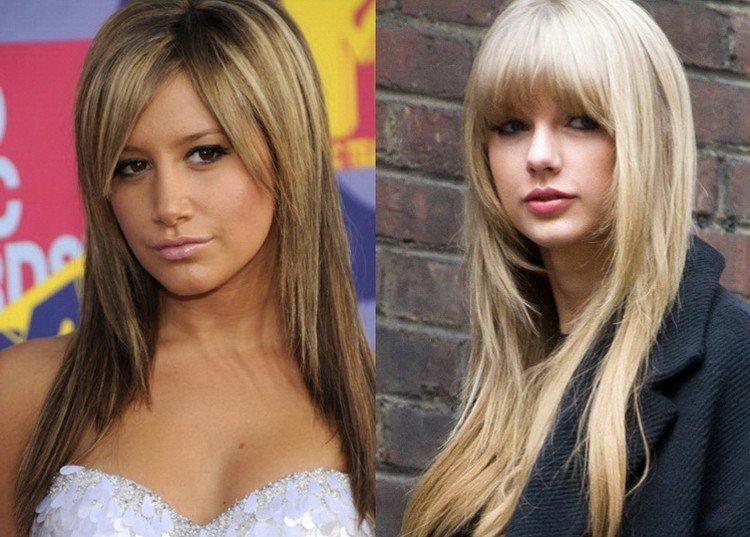 Лесенка с удлиненной челкой