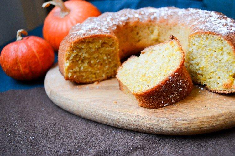 Творожный кекс с тыквой