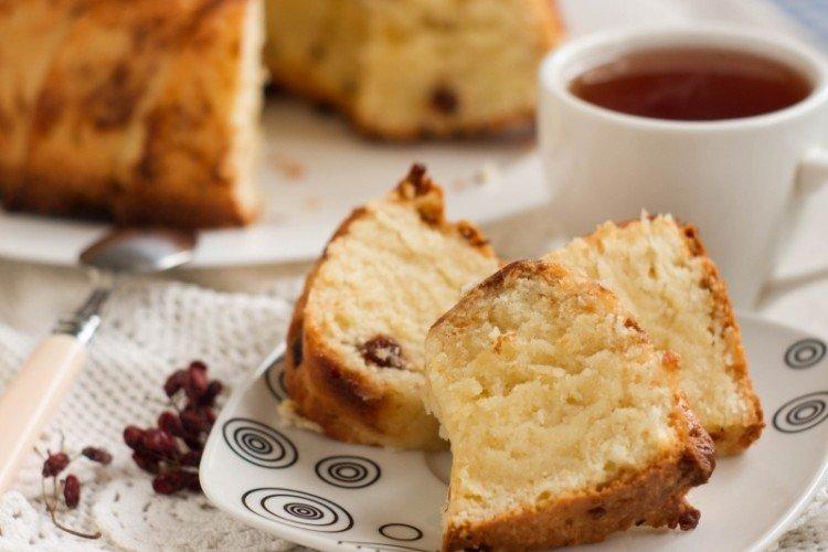 Творожный кекс без яиц