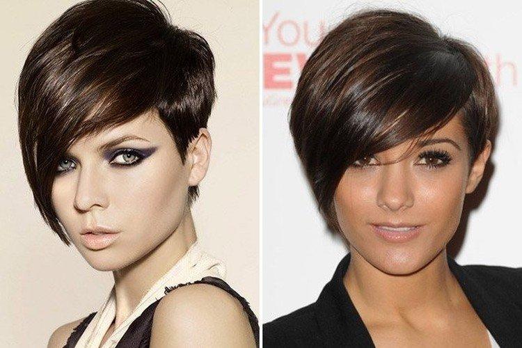 Боб с челкой набок