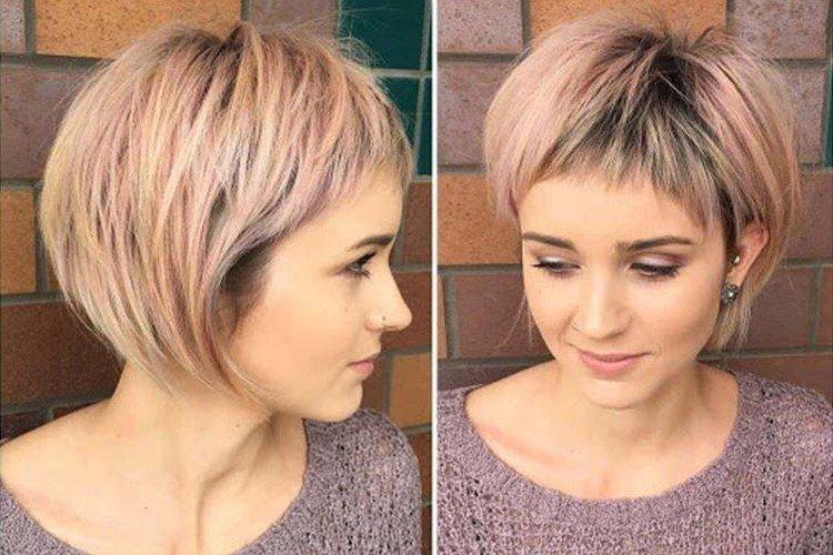 Боб с короткой челкой