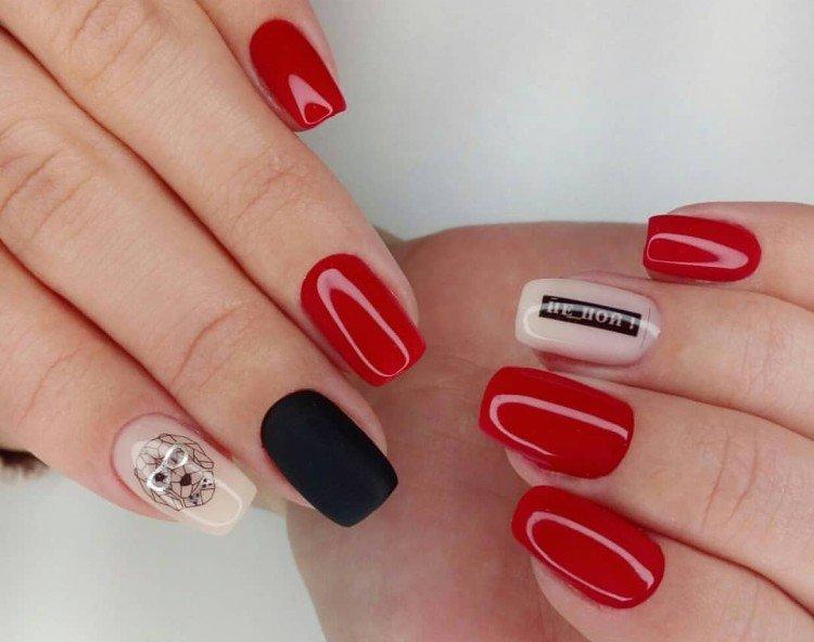 Красный маникюр