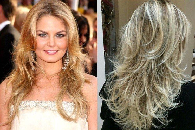 Стрижка каскад с подкрученными кончиками