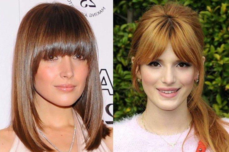 Челка для овального лица