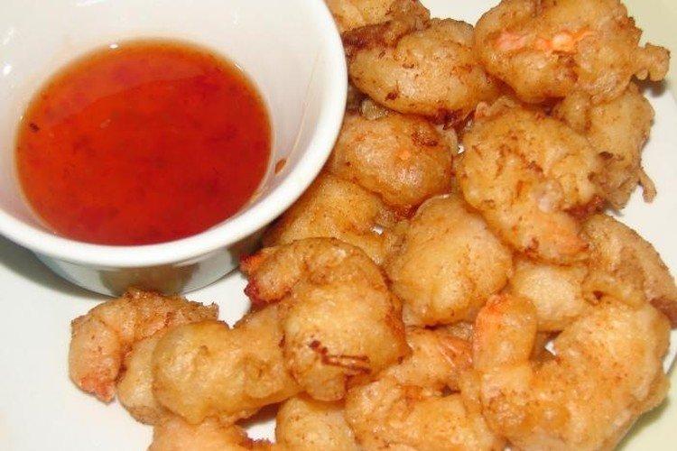 Креветки в постном кляре