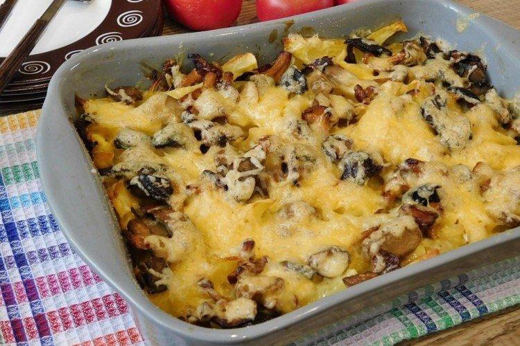 Свинина с картошкой и грибами