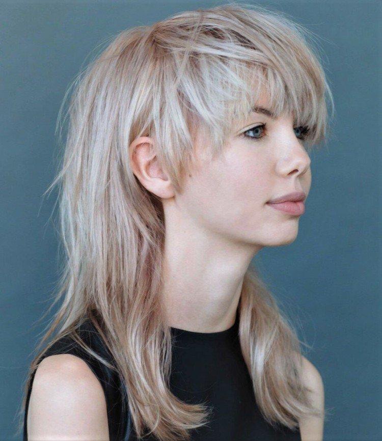 Маллет с пышной челкой