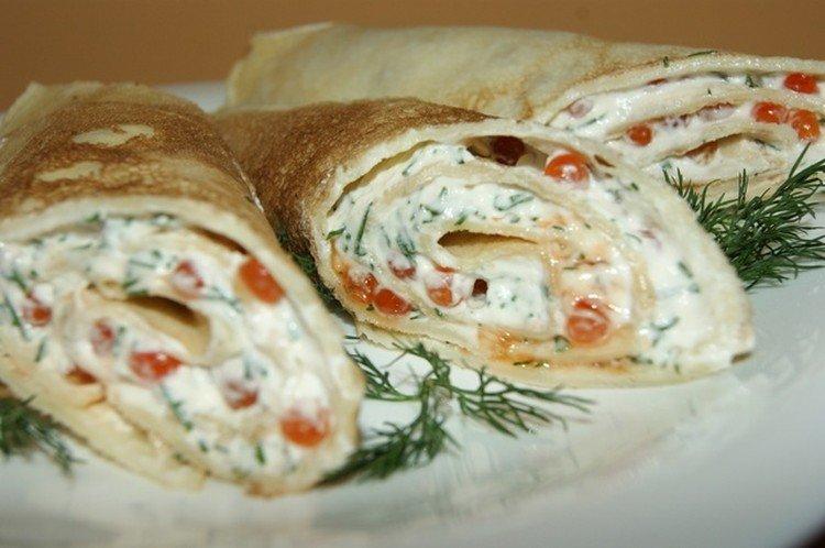 Начинка с красной икрой и филадельфией