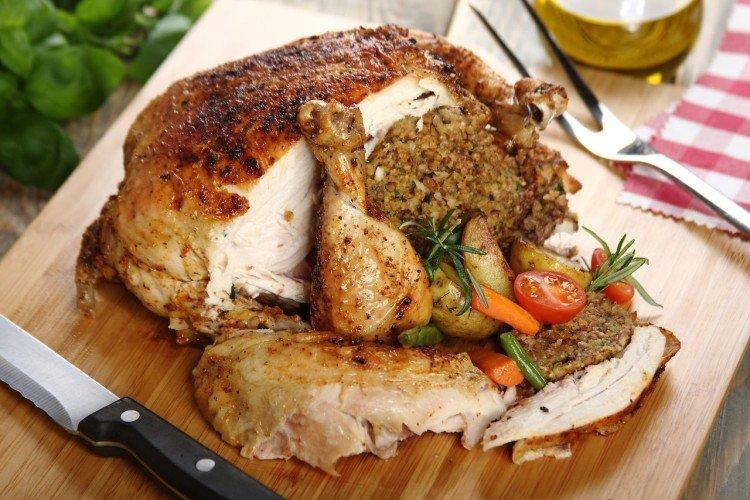 Индейка с гречкой и потрохами