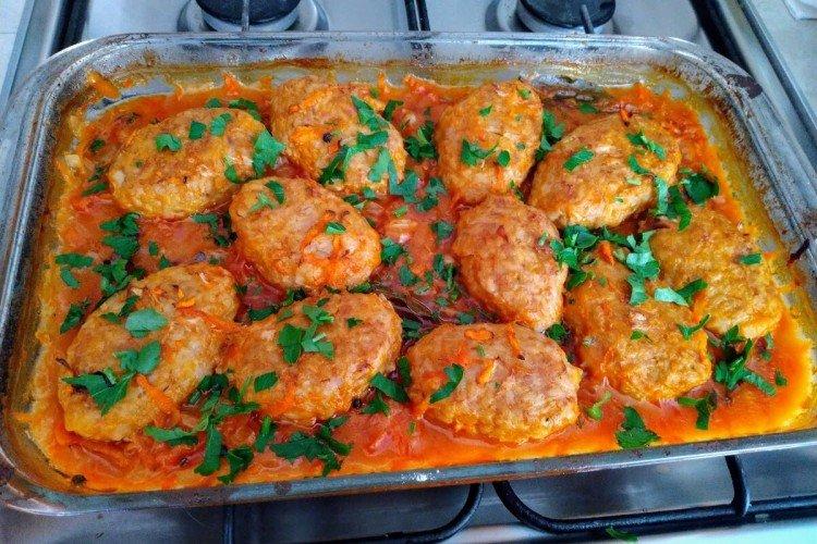 Ленивые голубцы с капустой, фаршем и кускусом