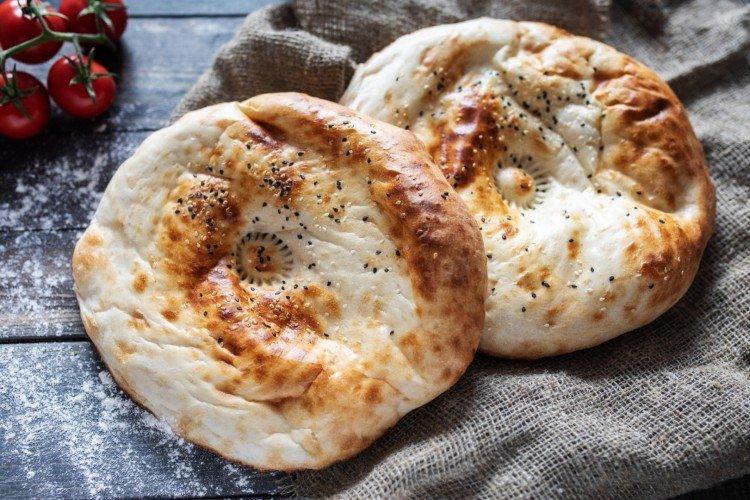 Узбекская лепешка с картошкой