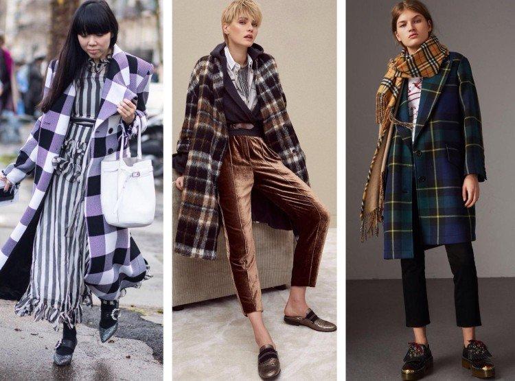 Клетчатое пальто