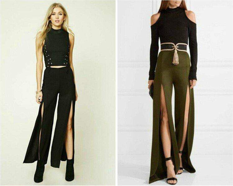 Брюки с разрезами