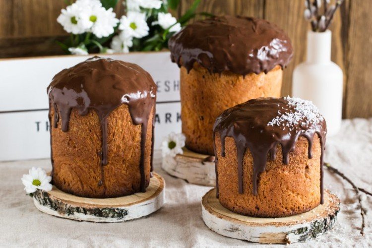 Пасхальный кулич с шоколадом