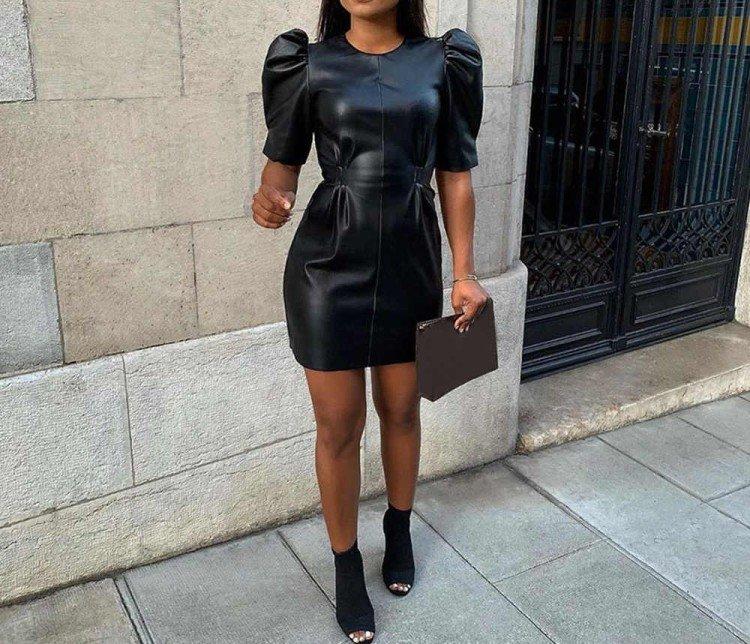 Кожаное платье