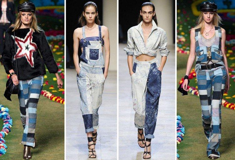 Джинсы-пэчворк