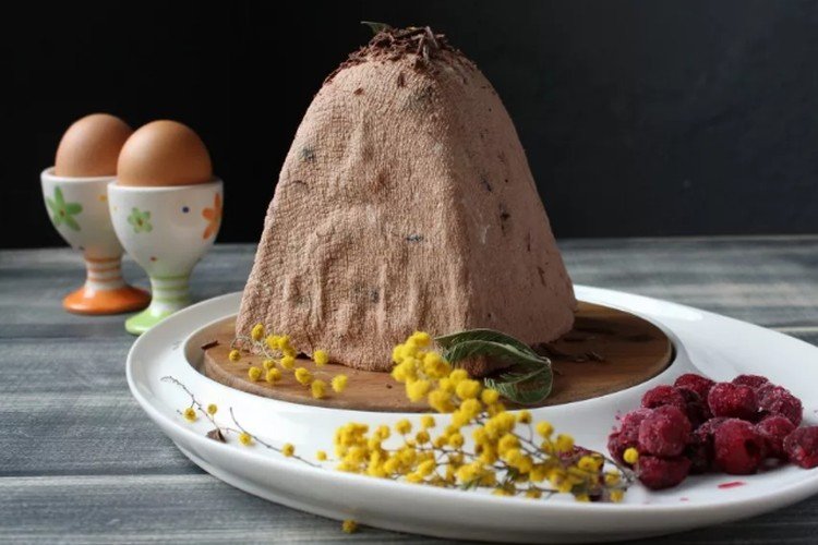 Творожная пасха с шоколадом